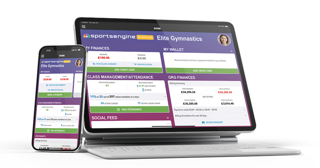 Images of what the financial parts of the app look like