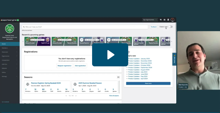 SportsEngine HQ Product Update: New HQ Dashboard