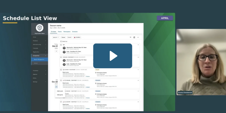 SportsEngine HQ Product Update: Schedule List View